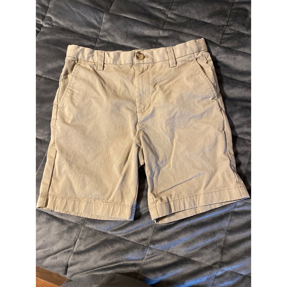 Vineyard Vines Boys Khaki Chino Shorts Tan Size 14 Cotton Stretch Preppy 0646